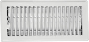 Imperial RG0247 Standard Floor Register, 5-1/4 in L, 11-1/4 in W, Steel, White, Powder-Coated