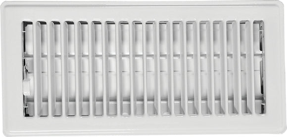 Imperial RG0157 Floor Register, 10 in L, 2-1/4 in W, Steel, White