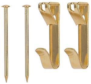 PICTURE HANGER 100LB POL BRASS