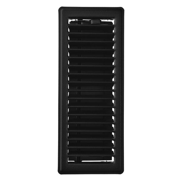 Imperial RG0254 Floor Register, 5-1/4 in L, 12 in W, Steel, Matte Black, Powder-Coated