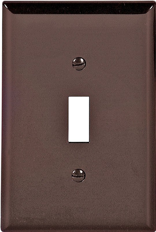 Eaton Wiring Devices PJ1BK Wallplate, Mid-Size, 4-7/8 in L, 3-1/8 in W, 1-Gang, Polycarbonate, Black, High-Gloss
