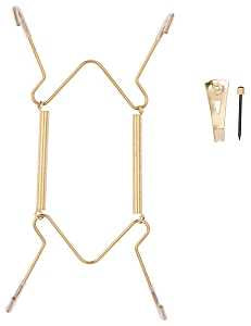 PLATE HANGER 5-7IN POL BRASS  