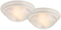 FIXTURE CEIL 2LT FLSH 13IN WHT