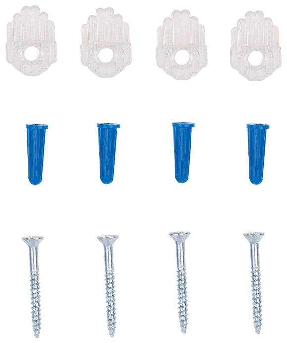 ProSource PH-121144-PS Mirror Holder, Plastic, Clear, Clear, Screw