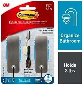 BATH HOOK MATTE BLACK MEDIUM  