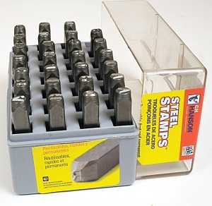 STAMP LETTER KIT 1/8IN STEEL  