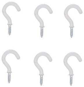 CUP HOOK 7/8IN WHITE VINYL    