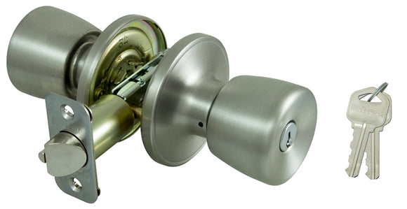ProSource TS600BRA4B Entry Knob, Stainless Steel, K3, KW1 Keyway, 3 Grade