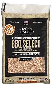 PELLET WOOD SELECT BBQ 30LB   