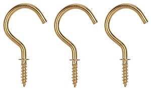 CUP HOOK 1-1/4IN SOLID BRASS  
