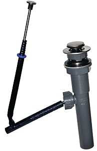 DRAIN LAV PLASTIC BRSH NICKLE 