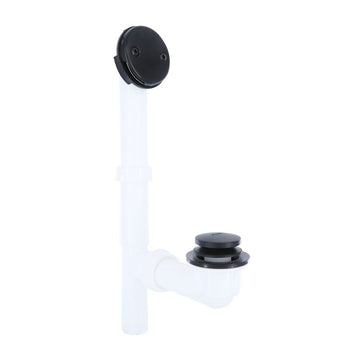 Danco 12099 Touch-Toe Tub Drain Kit, Plastic/Polypropylene, Black/White, Matte