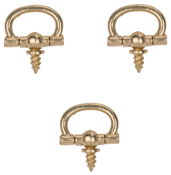 ProSource PH-122321-PS Frame Hanger, 2 lb, Brass, Polished Brass, Brass, 5/8 in Opening, Screw