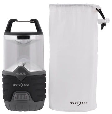 Nite Ize Radiant Series R400L-09-R8 Lantern, LED Lamp, White, Plastic, Gray