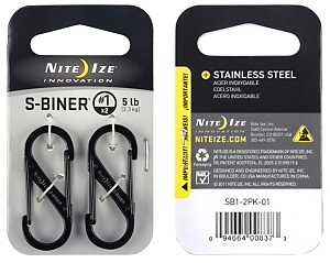 CARABINER DUAL SS NO1&2 BLK   