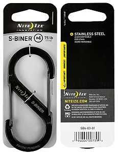 CARABINER DUAL SS NO4 BLACK   