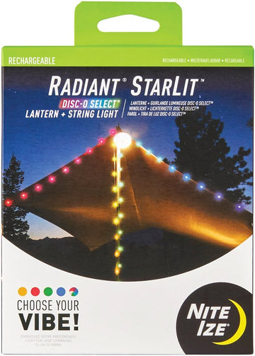 Nite Ize Radiant Series RSLRL-07S-R8 Lantern and String Light, 70-Lamp, LED Lamp, White