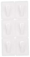 UTILITY HOOK PLASTIC ADH WHITE