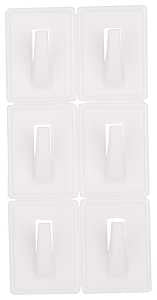 UTILITY HOOK PLASTIC ADH WHITE