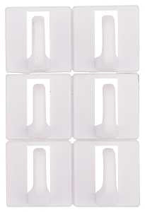 CUP HOOK PLASTIC ADH WHITE    