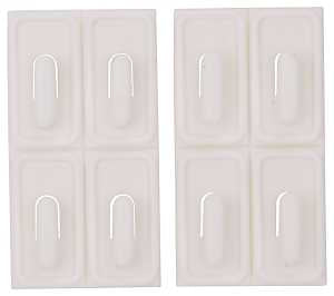 MINI HOOK PLASTIC ADH WHITE   