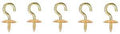 CUP HOOK SOLID BRASS 1/2IN 5PC
