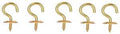 CUP HOOK SOLID BRASS 5/8IN 5PC