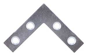 BRACE CORNER FLT STL 1.5X3/8ZN