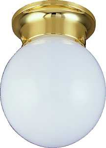 FIXTURE CEIL 1LT MED OPAL PB  