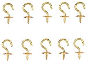 CUP HOOK SOLID BRASS 5/8IN    