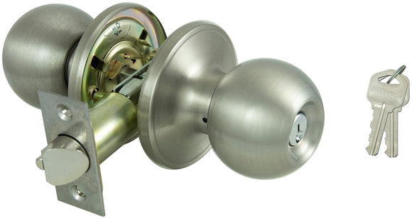 ProSource T3P00V-PS Entry Knob, Stainless Steel, KW1, KA3 Keyway, 3 Grade