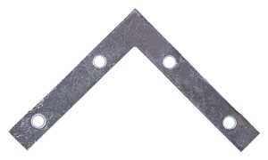 BRACE CORNER FLT STL 3IN ZNC  
