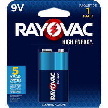 Rayovac A1604-1K Battery, 9 V Battery, Alkaline, 48/CS