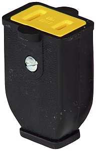 CONN 125V 2P2W PLRZD STR BLK  