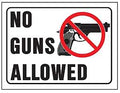 SIGN PLST NO GUN ALLWD8.5X14IN