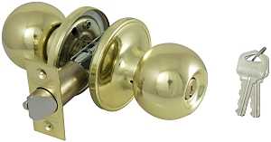 KNOB ENTRY T3 TUBULAR POL BRS 