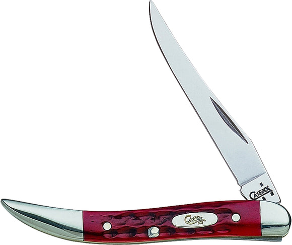 Case XX 00792 Pocket Knife, 2-1/4 in L Blade, Stainless Steel Blade, 1-Blade, Jigged Handle, Red Handle