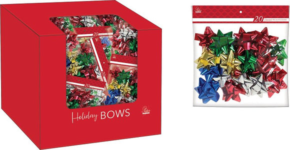 Santas Forest 67920 Gift Bow, 3 in, Traditional, Plastic, Assorted