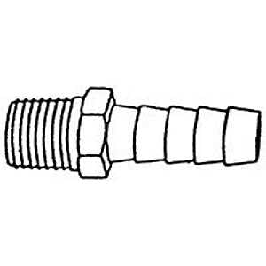 HOSE BARB MALE MARNE BRS 1/4IN