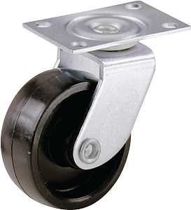 CASTER SWVL PLT-MT BLK 1-1/4IN