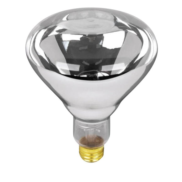 Feit Electric 250R40/1 Incandescent Reflector Heat Bulb, 250 W, R40 Lamp, E26 Medium Lamp Base, 2200 Lumens, Clear Lamp