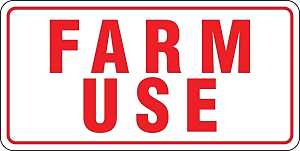 SIGN FARM USE IDTAG RUAL/URBAN