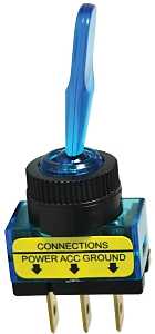 SWITCH TOGGLE GLOW BLUE 20A   