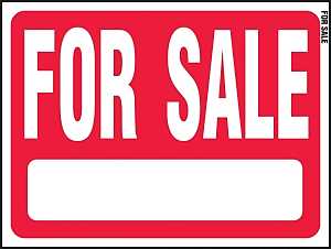 SIGN FORSALE RED/WHITE PLASTIC