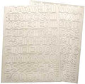 NUMBER/LETTER SET 1IN VNYL WHT