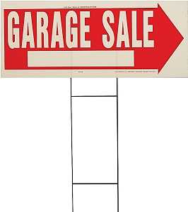 LAWN SIGN GARAGE SALE 10X24IN 