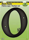 NUMBER HOUSE 0 PLASTIC 6IN BLK