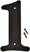 NUMBER HOUSE 1 PLASTIC 6IN BLK