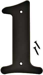 NUMBER HOUSE 1 PLASTIC 6IN BLK