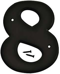 NUMBER HOUSE 8 PLASTIC 6IN BLK